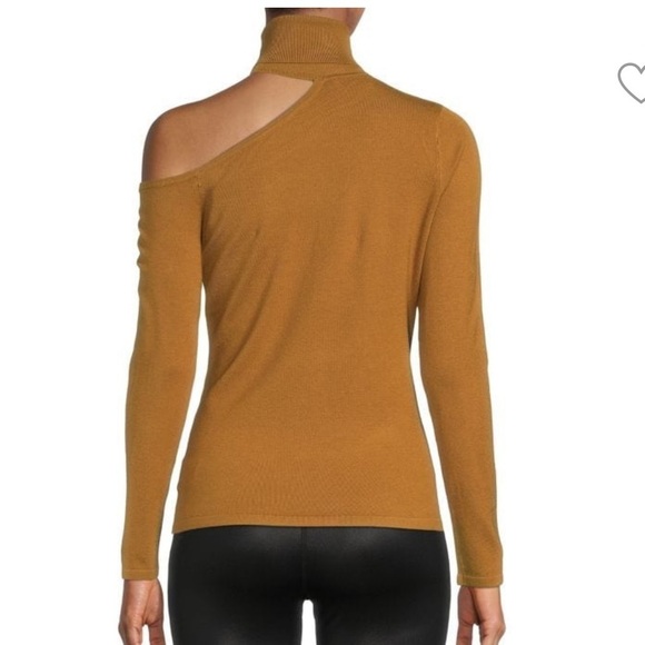 L'Agence Gold Nicky Cut Out Turtleneck Long Sleeve Sweater - Picture 2 of 12